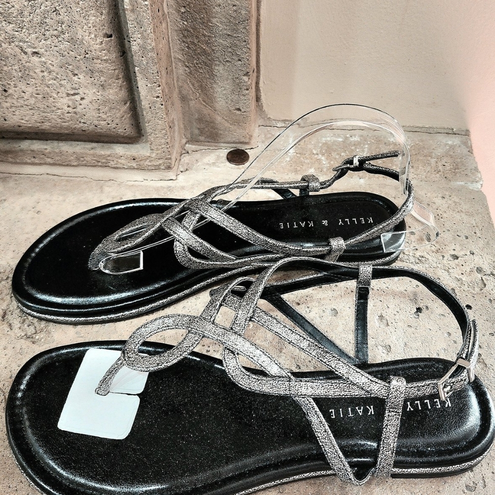 NWOB Kelly and Katie Peggie Slingback Metallic Sandals Size 9.5 - Picture 4 of 12